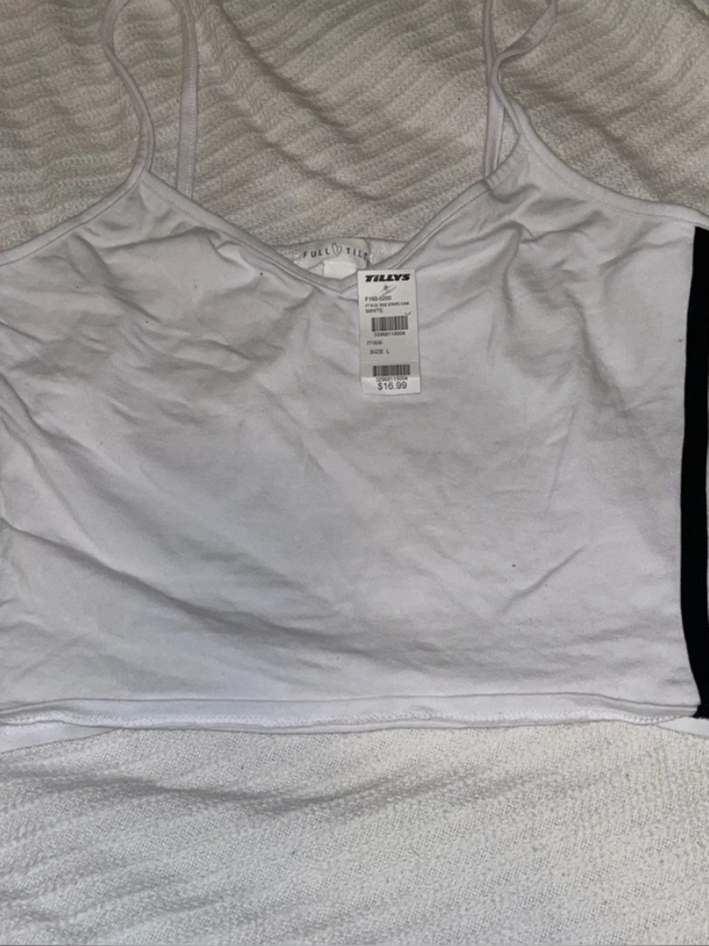 Full Tilt White Side-Panel Cami